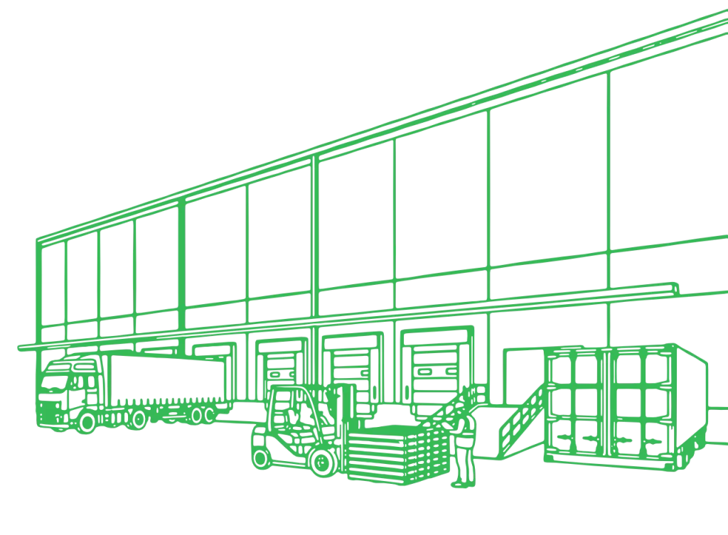 Industrial facility line drawing - industrial pest control